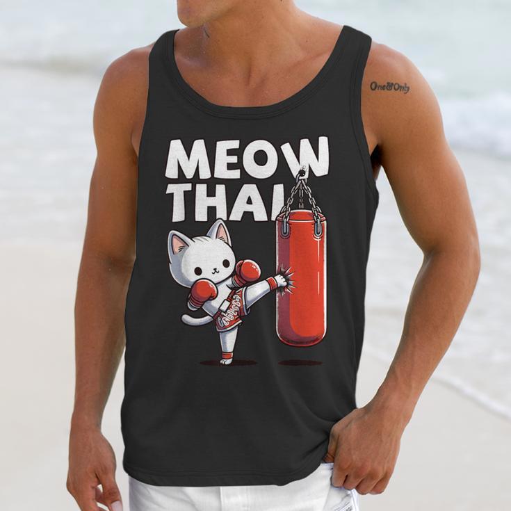 Muay Thai Cat Meow Thai Thai Boxing For Youth Muay Thai Unisex Tank Top