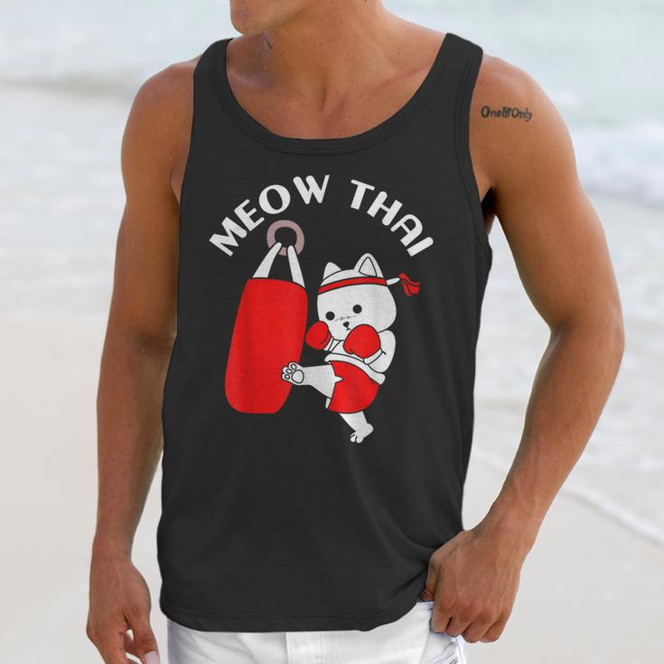 Muay Thai Cat Meow Thai Unisex Tank Top