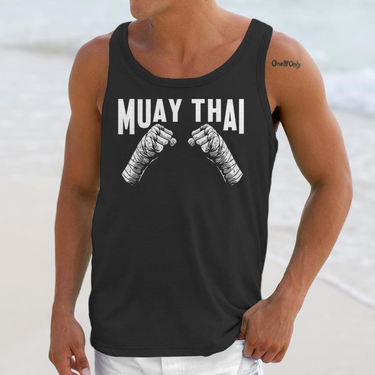 Muay Thai Fighter Fists MMA Club Martial Arts Fighting Coach Unisex Tank Top