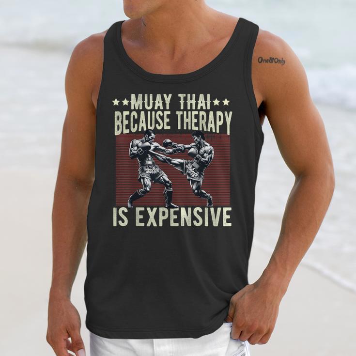 Muay Thai Fighter For Men Dad Boys Thai Kickboxing Fighting Unisex Tank Top