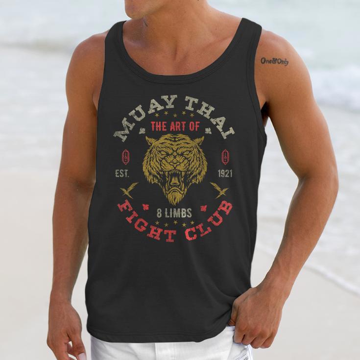 Muay Thai Fighter Vintage Tee Twin Tiger Art Of 8 Limbs Unisex Tank Top