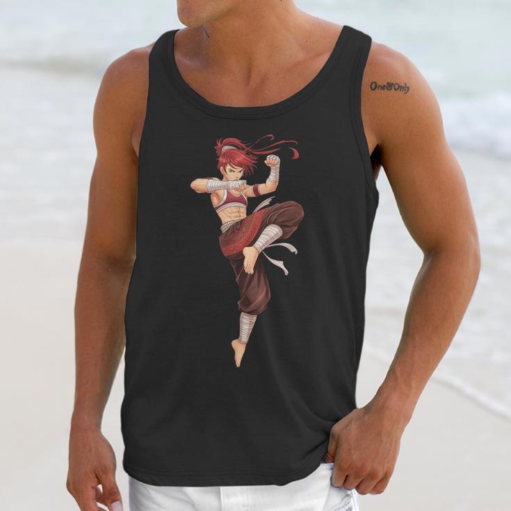 Muay Thai Girl Anime Japan Thaiboxer Kickboxing Muay Thai Unisex Tank Top