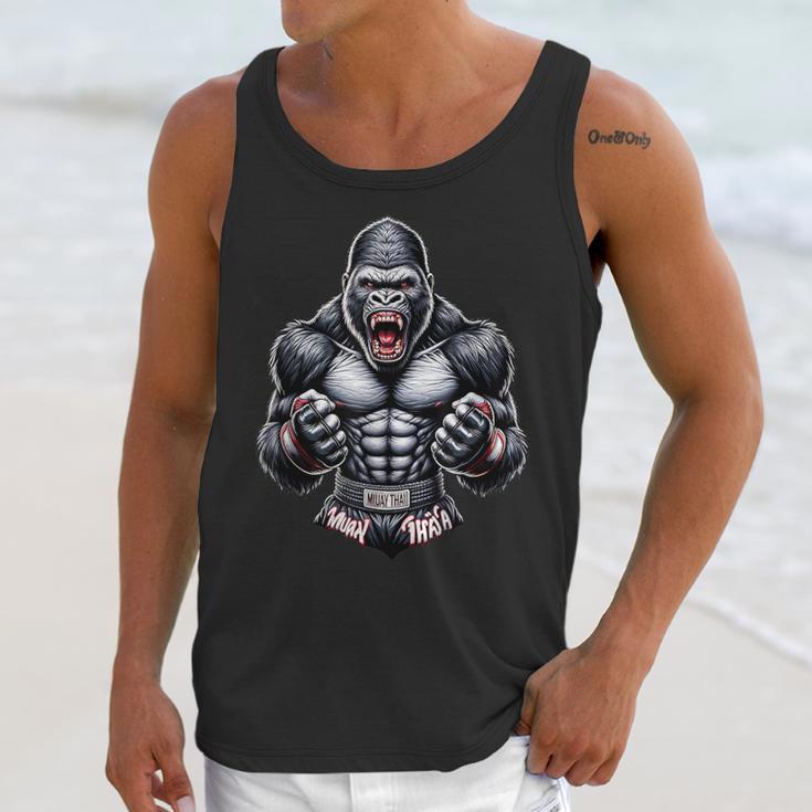 Muay Thai Gorilla Thai Boxing And Fighting Unisex Tank Top