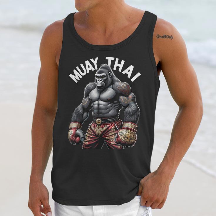Muay Thai Gorilla Strength Power Fighter Unisex Tank Top Muay Thai Gorilla Strength Power Fighter Unisex Tank Top