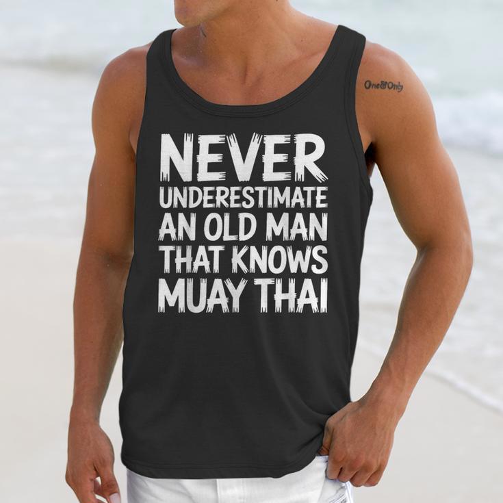 Muay Thai For Grandpa Men Mixed Martial Arts Unisex Tank Top