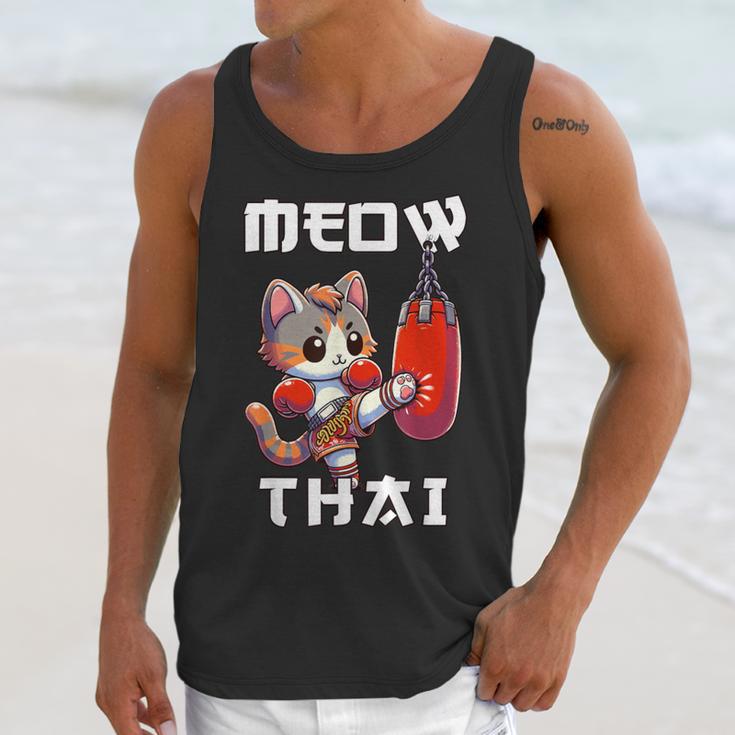 Muay Thai Meow Thai & Thai Boxing Muay Thai Cat Unisex Tank Top Muay Thai Meow Thai & Thai Boxing Muay Thai Cat Unisex Tank Top