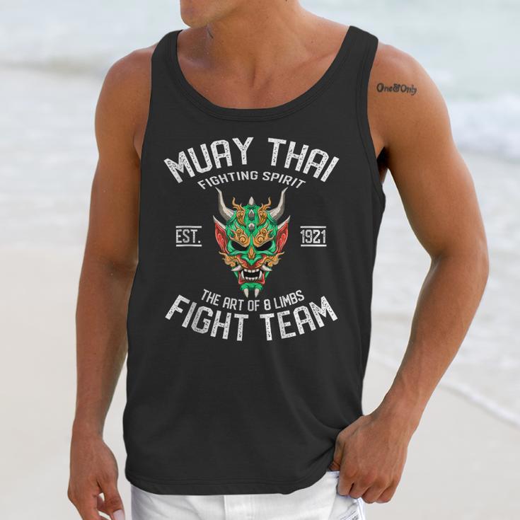 Muay Thai Oni Fight Team Kickboxing Unisex Tank Top
