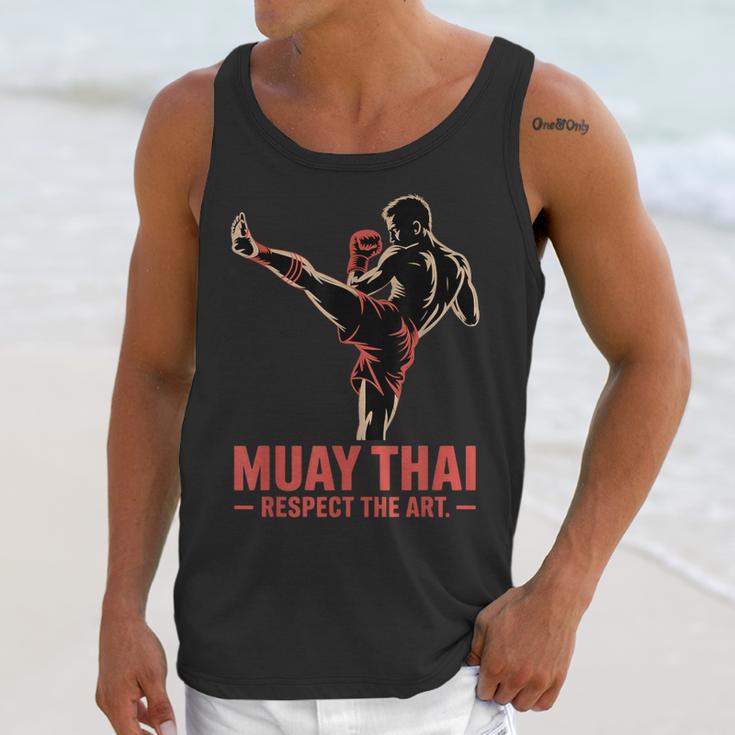 Muay Thai Respect The Art Martial Arts Kickboxing MMA Unisex Tank Top
