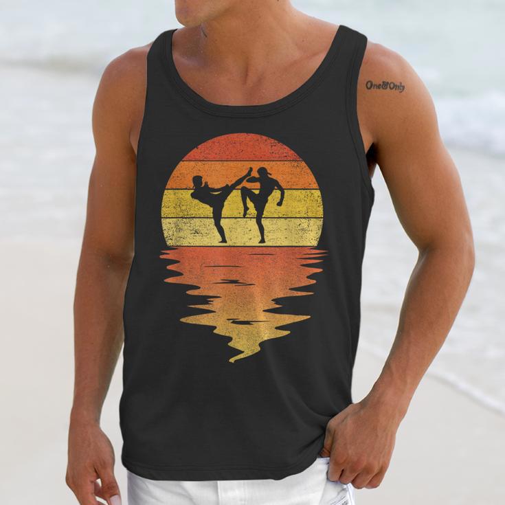 Muay Thai Shirt Retro Sunset 70s Vintage Muay Thai Unisex Tank Top Muay Thai Shirt Retro Sunset 70s Vintage Muay Thai Unisex Tank Top