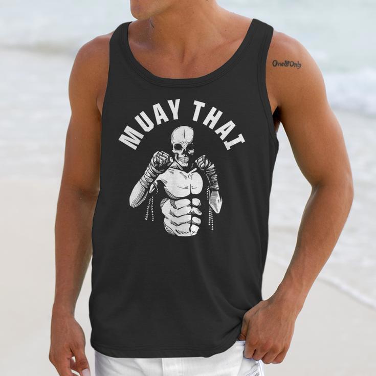 Muay Thai Skeleton Fighter MMA Club Coach Martial Arts Fight Unisex Tank Top