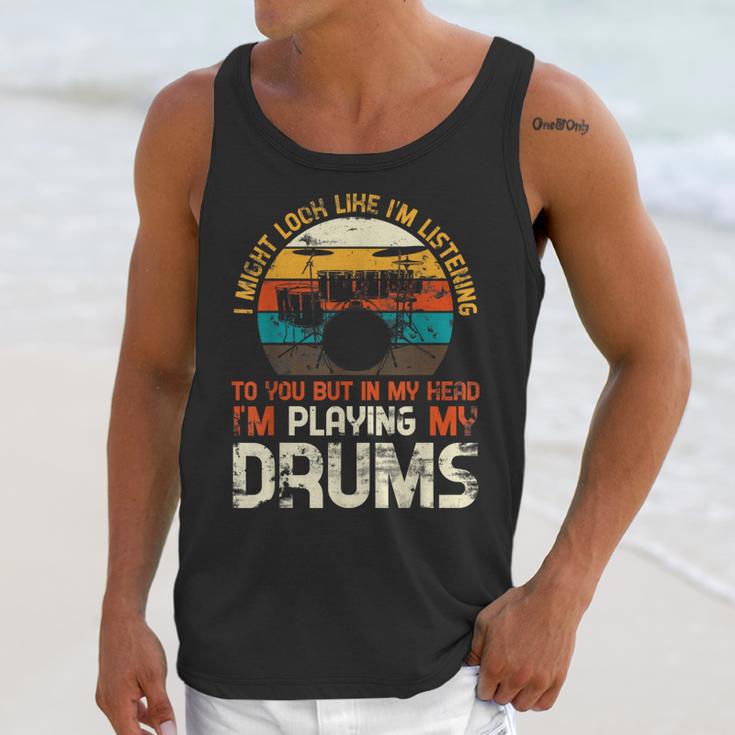 Musician Drummer Music Lover Drum Kit Unisex Tank Top
