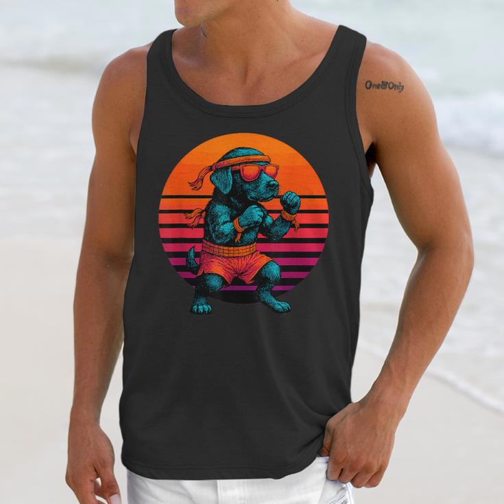Retro Dog With Gloves Muay Thai Fighter Unisex Tank Top Retro Dog With Gloves Muay Thai Fighter Unisex Tank Top