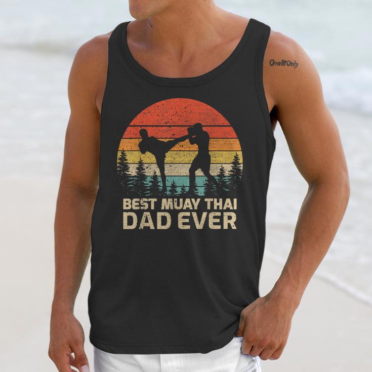 Retro Vintage Best Muay Thai Dad Ever Father's Day Unisex Tank Top