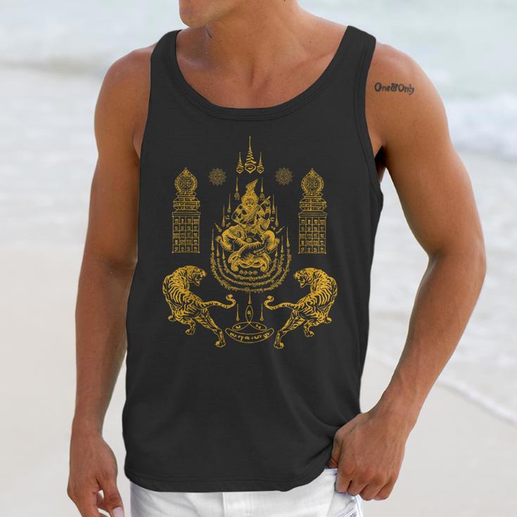 Sawadee Thai Traditional Sak Yant Thai Twin Tigers Muay Thai Unisex Tank Top Sawadee Thai Traditional Sak Yant Thai Twin Tigers Muay Thai Unisex Tank Top