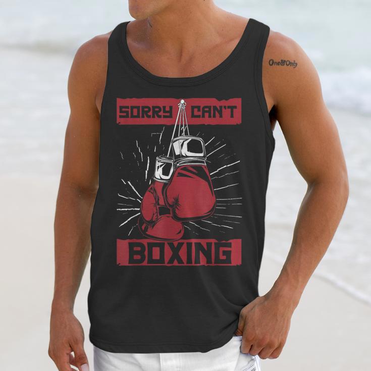 Sorry Can't Boxing Professional Boxer Muay Thai Boxing Unisex Tank Top
