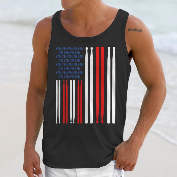 USA Flag Drummer Music Drum Kit Unisex Tank Top USA Flag Drummer Music Drum Kit Unisex Tank Top