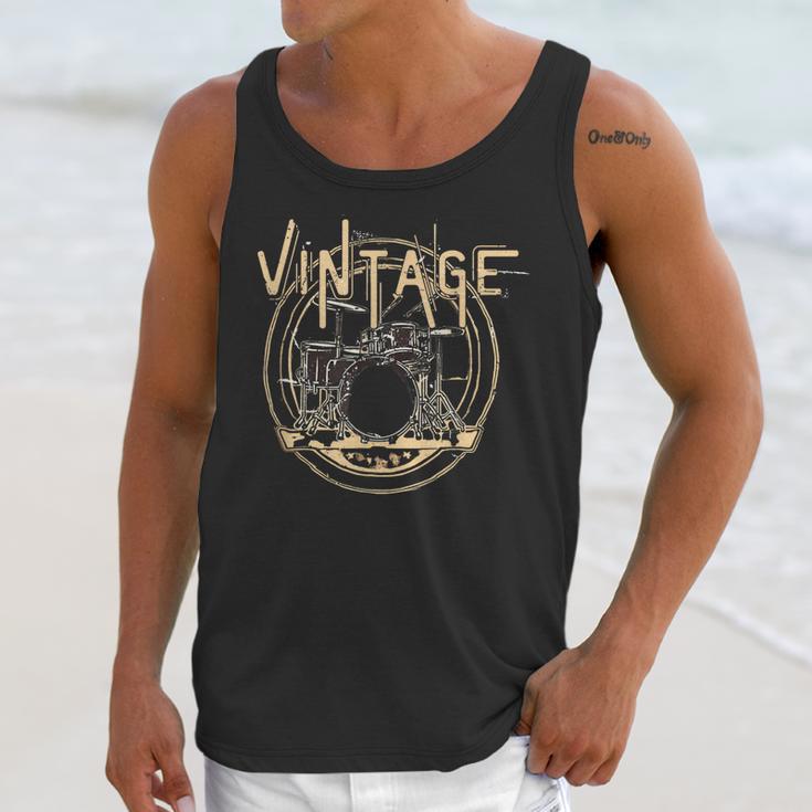 Vintage Drum Kit Unisex Tank Top Vintage Drum Kit Unisex Tank Top