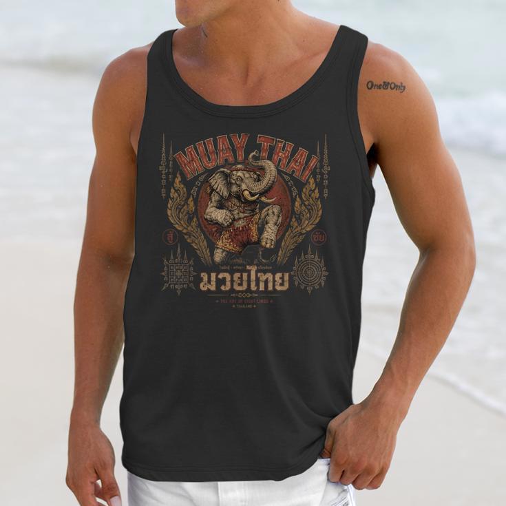 Vintage Muay Thai Chaiya Thai Boxing Fighter Style Elephant Unisex Tank Top