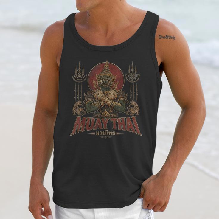 Vintage Muay Thai Respect Thai Boxing Fighter Thai Giant Unisex Tank Top