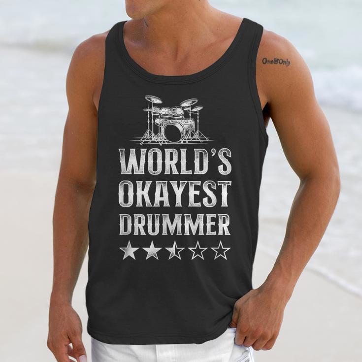 Vintage World'S Okayest Drummer Drum Kit Unisex Tank Top Vintage World'S Okayest Drummer Drum Kit Unisex Tank Top