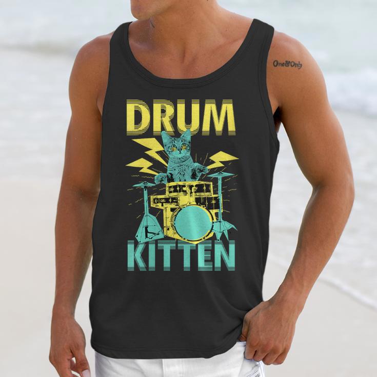 Women's Cute Drummer Cat Drum Kitten Unisex Tank Top Women's Cute Drummer Cat Drum Kitten Unisex Tank Top