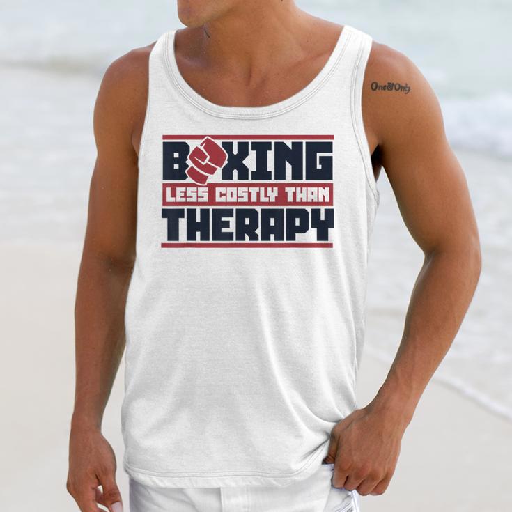 Boxing Less Costly Than Therapy Muay Thai Boxing Unisex Tank Top