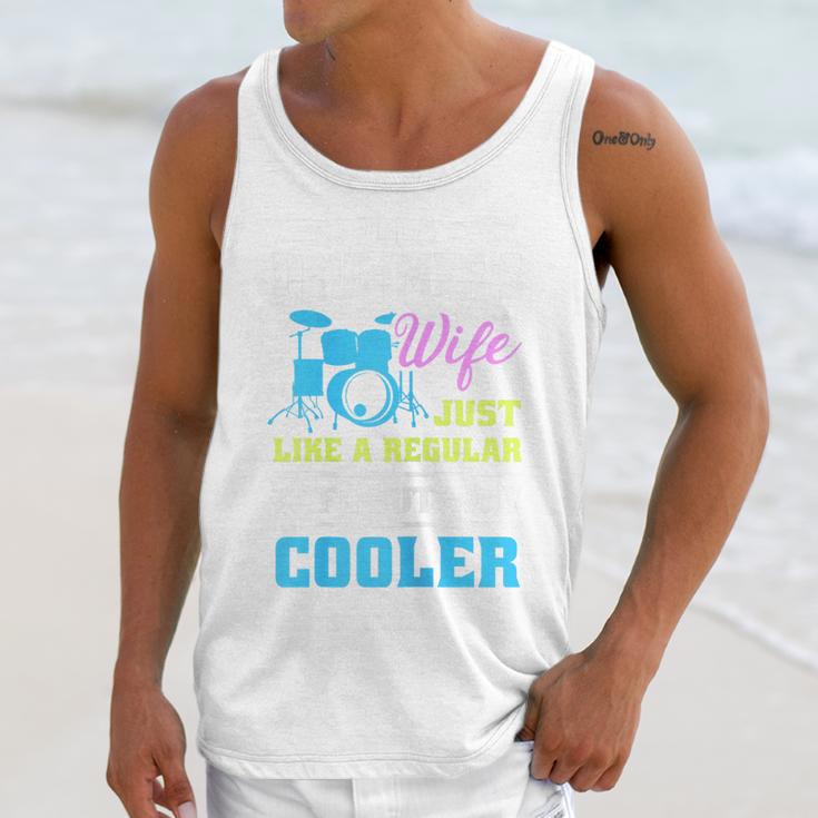 Cool Drum Kit Percussionist Drummer Wife Quote Image T-Shirt Unisex Tank Top Cool Drum Kit Percussionist Drummer Wife Quote Image T-Shirt Unisex Tank Top