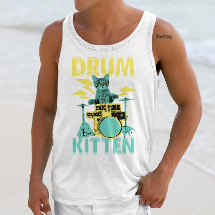 Cute Drummer Cat Drum Kitten Unisex Tank Top Cute Drummer Cat Drum Kitten Unisex Tank Top