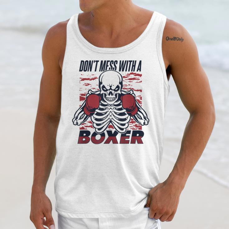 Don't Mess With A Boxer Kickboxer Fan Muay Thai Boxing Unisex Tank Top