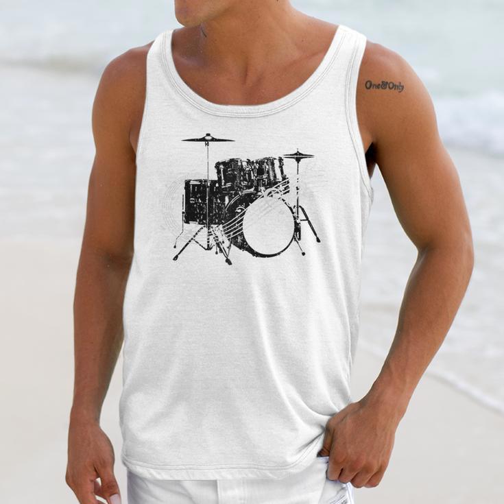 Drum Kit Drummer Band Musical Instrument Rock Music Raglan Baseball Tee Unisex Tank Top Drum Kit Drummer Band Musical Instrument Rock Music Raglan Baseball Tee Unisex Tank Top