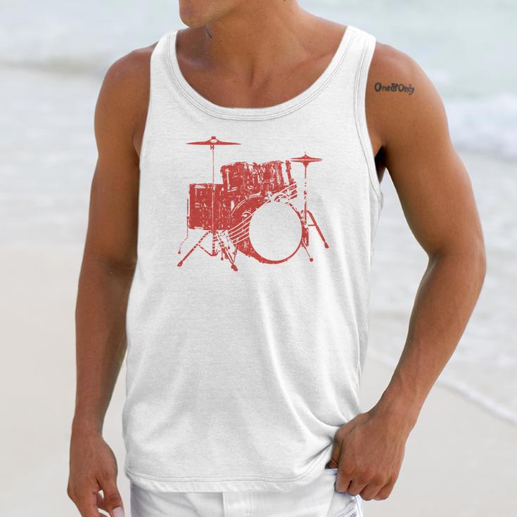 Drum Kit Drummer Band Musical Instrument Rock Music Unisex Tank Top Drum Kit Drummer Band Musical Instrument Rock Music Unisex Tank Top