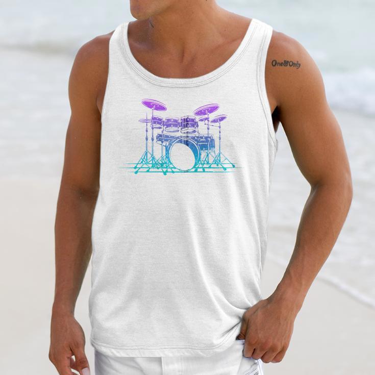 Drum Kit Set Drummer Zip Unisex Tank Top Drum Kit Set Drummer Zip Unisex Tank Top