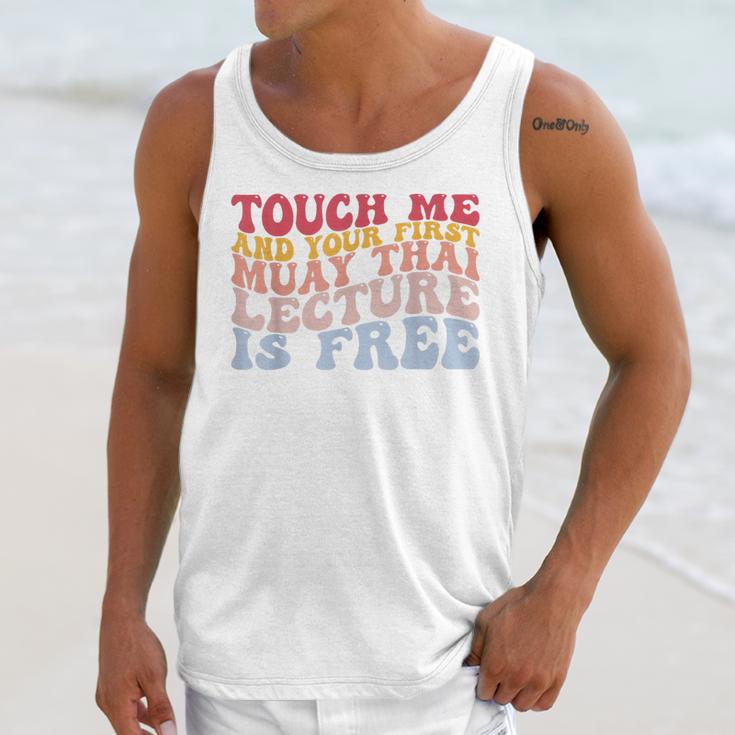 Your First Muay Thai Lecture Is Free Thai Boxing Trainer Unisex Tank Top Your First Muay Thai Lecture Is Free Thai Boxing Trainer Unisex Tank Top