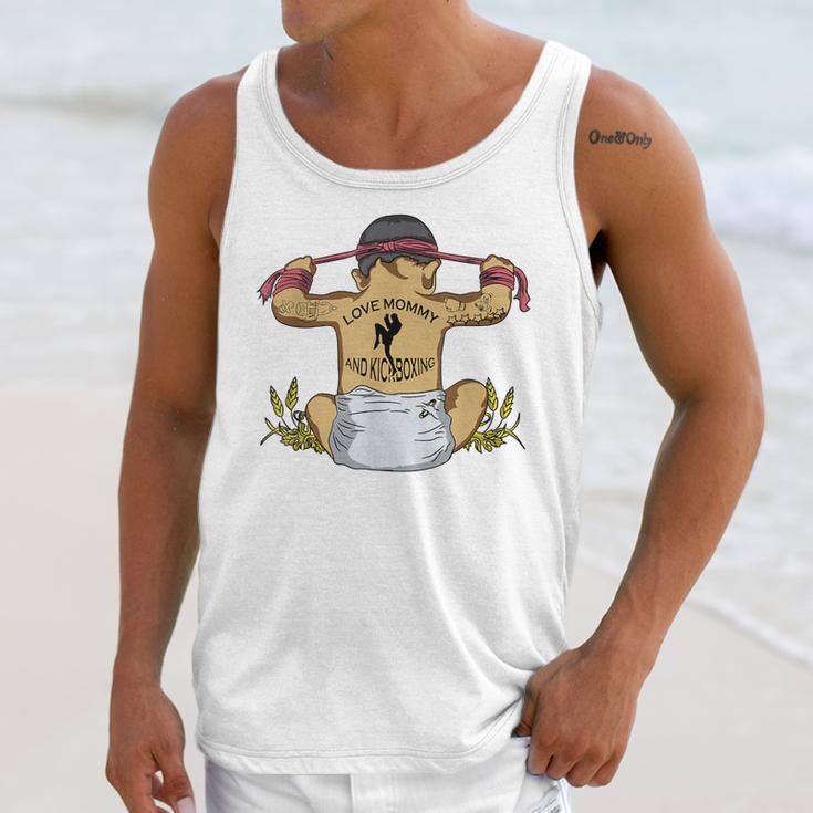 Kickboxing Muay Thai Training Fitness Baby Love Mommy Unisex Tank Top