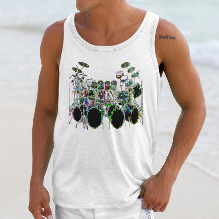 Large Drum Kit With Many Drums Unisex Tank Top Large Drum Kit With Many Drums Unisex Tank Top