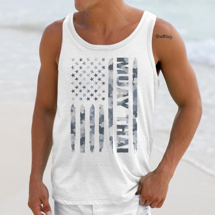 Muay Thai American Flag Camo Military Patriotic Unisex Tank Top Muay Thai American Flag Camo Military Patriotic Unisex Tank Top