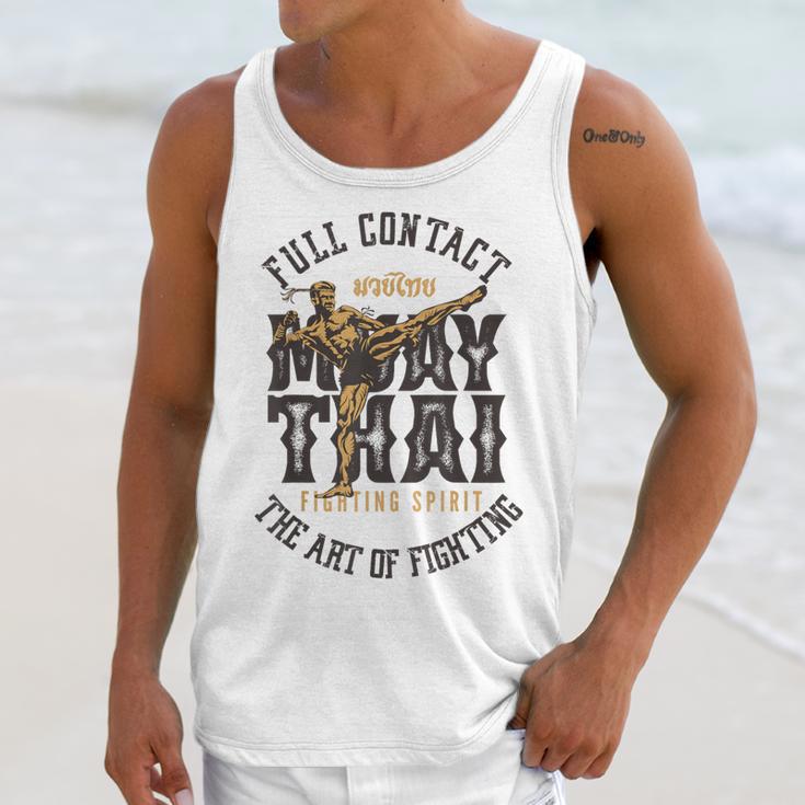 Muay Thai Fighter MMA Full Contact Retro Kickboxing Unisex Tank Top Muay Thai Fighter MMA Full Contact Retro Kickboxing Unisex Tank Top