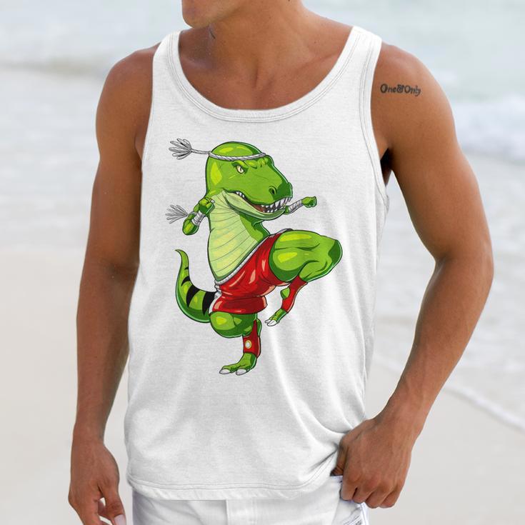 T-Rex Dinosaur Muay Thai Boxing Karate Martial Arts Kung Fu Unisex Tank Top