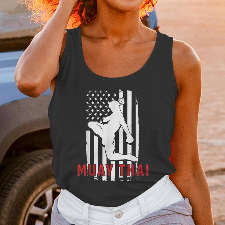 Muay Thai American Flag Fighter Patriotic Unisex Tank Top