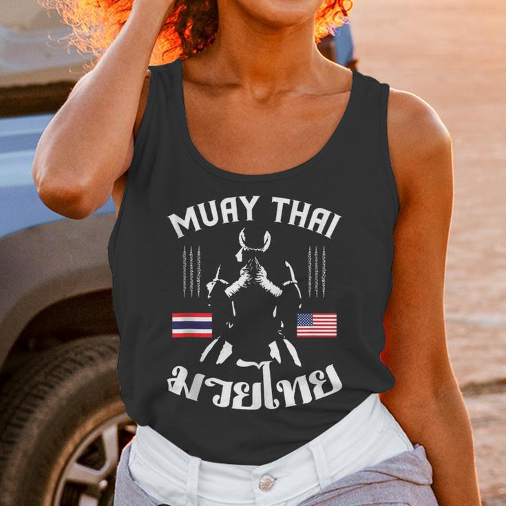 Muay Thai American Flag Martial Arts Thai Boxing Coach Unisex Tank Top