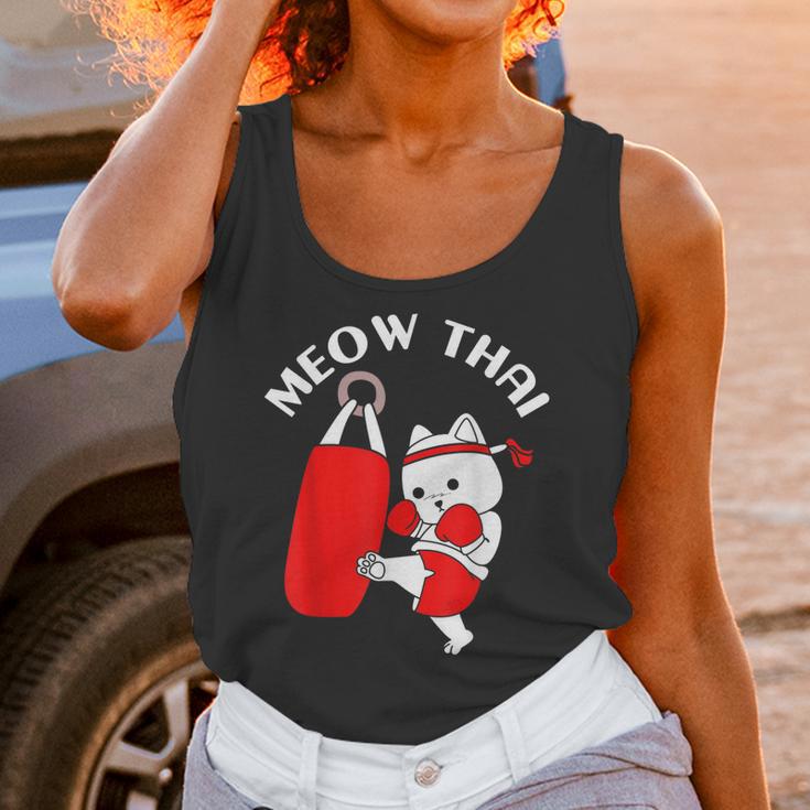 Muay Thai Cat Meow Thai Unisex Tank Top