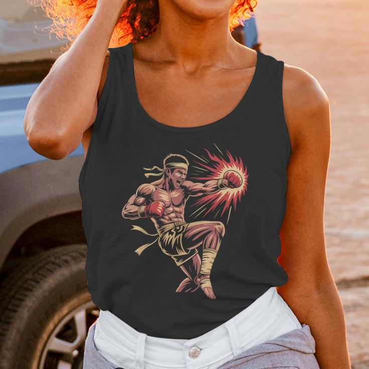 Muay Thai Fighter Southpaw Stance Minimal Silhouette Clean Unisex Tank Top Muay Thai Fighter Southpaw Stance Minimal Silhouette Clean Unisex Tank Top
