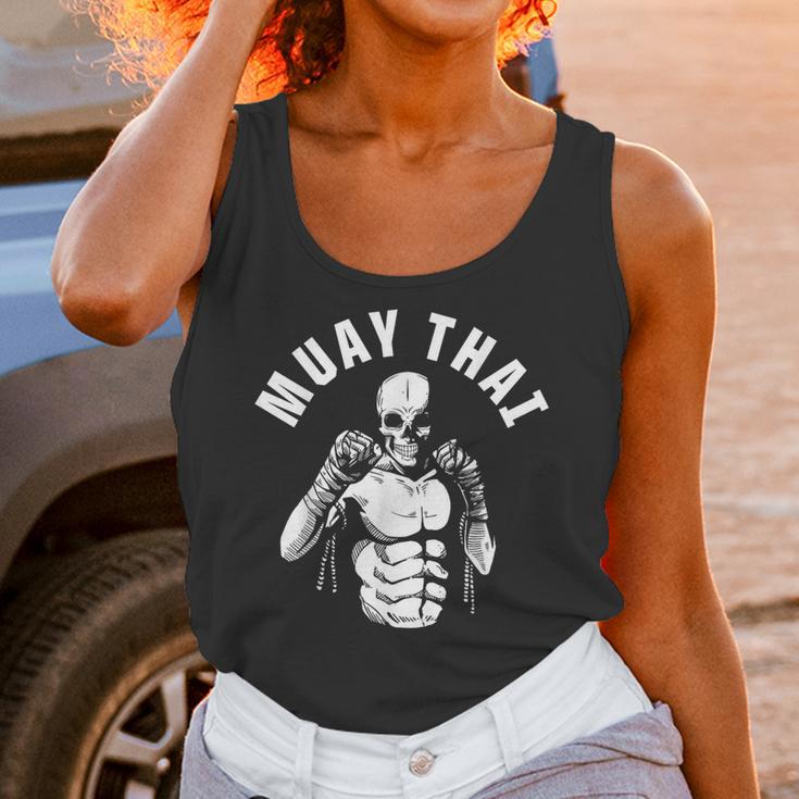 Muay Thai Skeleton Fighter MMA Club Coach Martial Arts Fight Unisex Tank Top