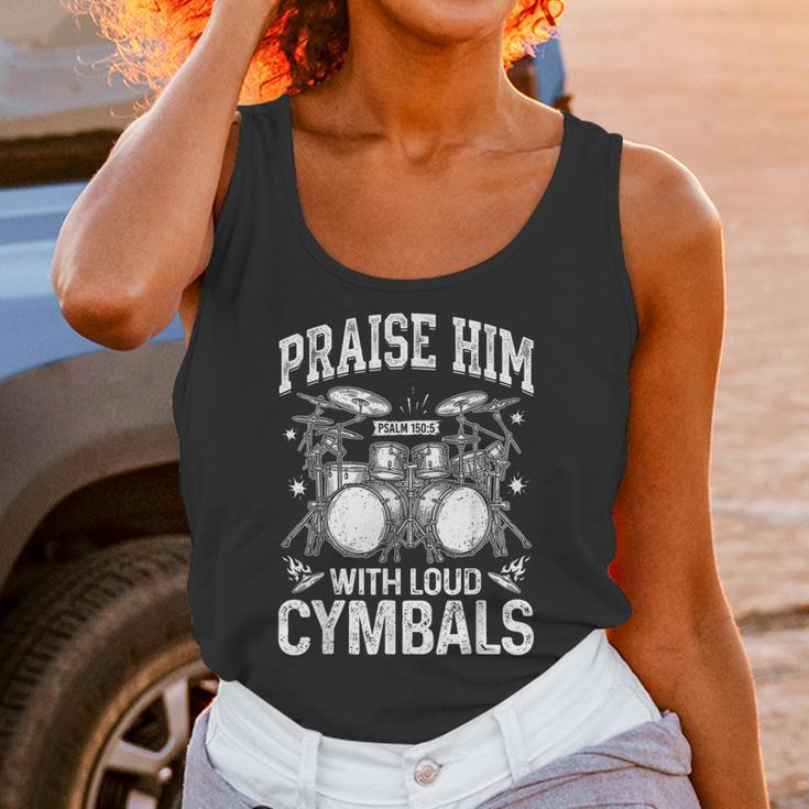 Praise Him With Loud Cymbals Psalm 150-5 Vintage Drum Kit Unisex Tank Top Praise Him With Loud Cymbals Psalm 150-5 Vintage Drum Kit Unisex Tank Top