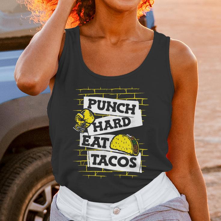 Punch Hard Eat Tacos Professional Boxer Muay Thai Boxing Unisex Tank Top
