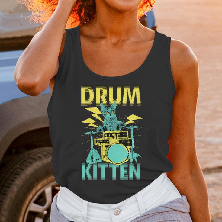 Women's Cute Drummer Cat Drum Kitten Unisex Tank Top Women's Cute Drummer Cat Drum Kitten Unisex Tank Top