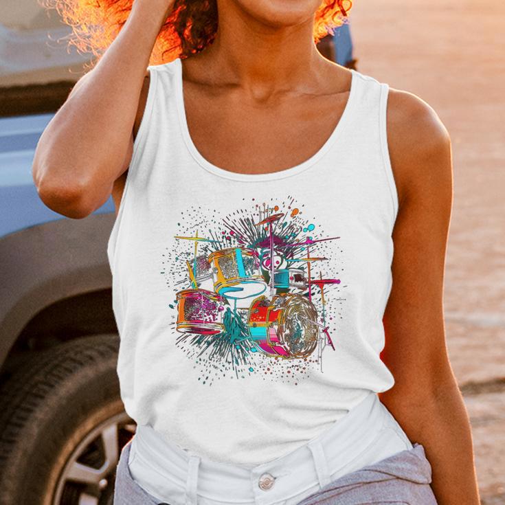 Drums Pop Art Drummer Drum Kit Unisex Tank Top Drums Pop Art Drummer Drum Kit Unisex Tank Top