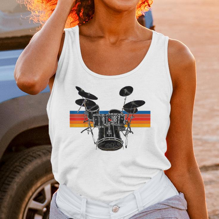Vintage Drum Kit Drummer Rock Band Drums Unisex Tank Top Vintage Drum Kit Drummer Rock Band Drums Unisex Tank Top