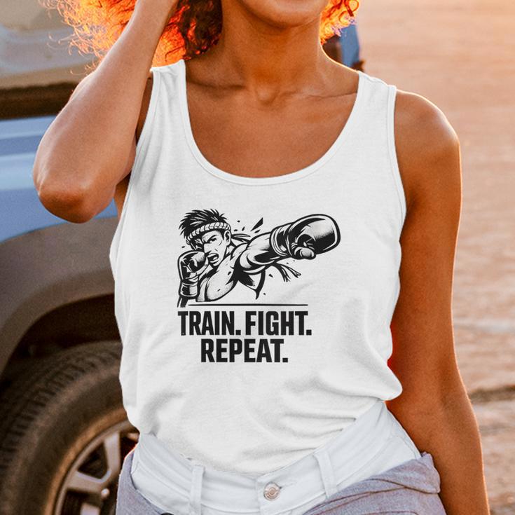 Women's Train Fight Repeat Nak Muay Thai Boxing Fighter Unisex Tank Top Women's Train Fight Repeat Nak Muay Thai Boxing Fighter Unisex Tank Top