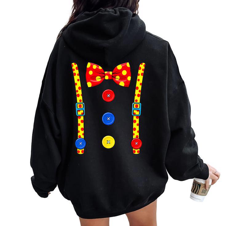 Clown Costume Halloween Circus Clown Matching Kids Women Oversized Hoodie Back Print